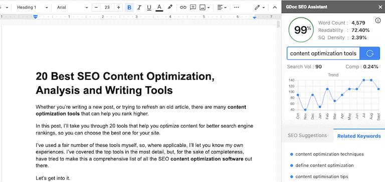 Gdoc Seo Assistant Example