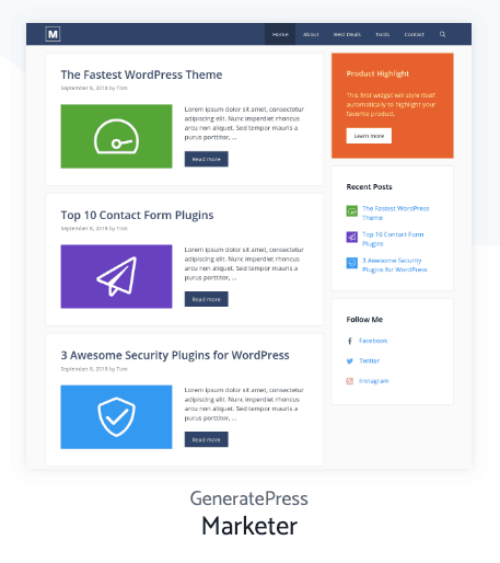 Marketer Generatepress Site Library