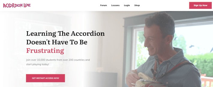 accordian love homepage