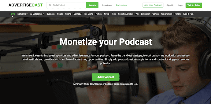 Advertizecast Podcast Monetization Platform