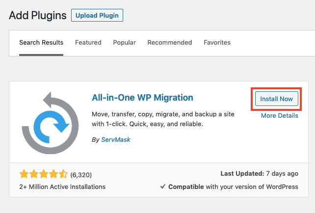 All In One Migration Plugin