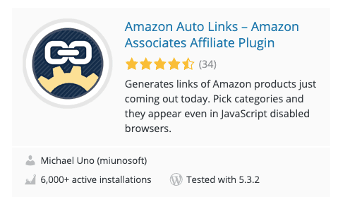 Amazon Auto Links Plugin