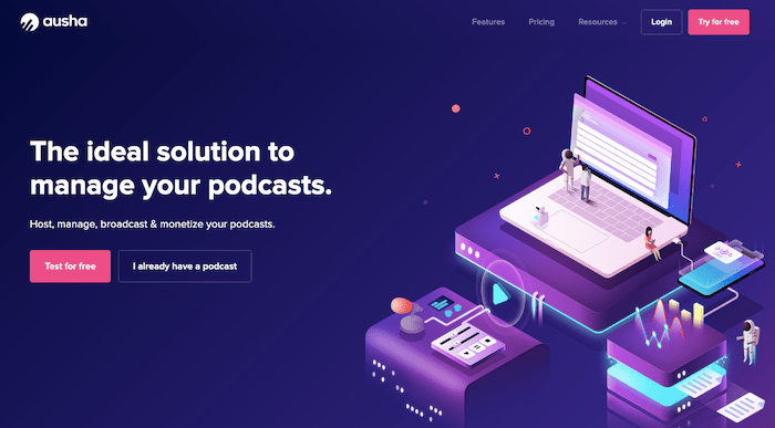 Ausha Podcast Hosting