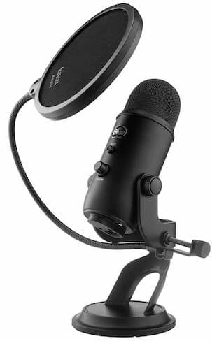 Blue Yeti With Pop Filter Windscreen