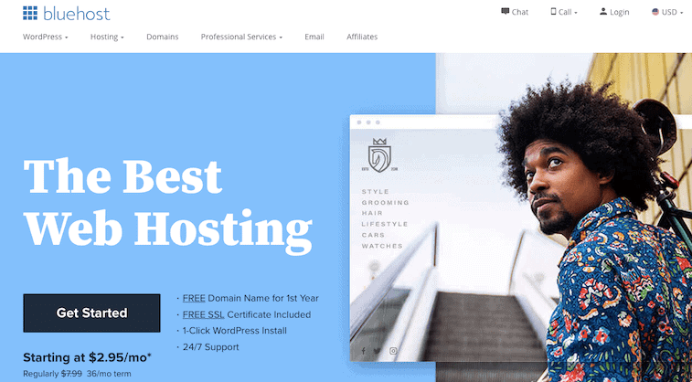 Bluehost New Homepage Design