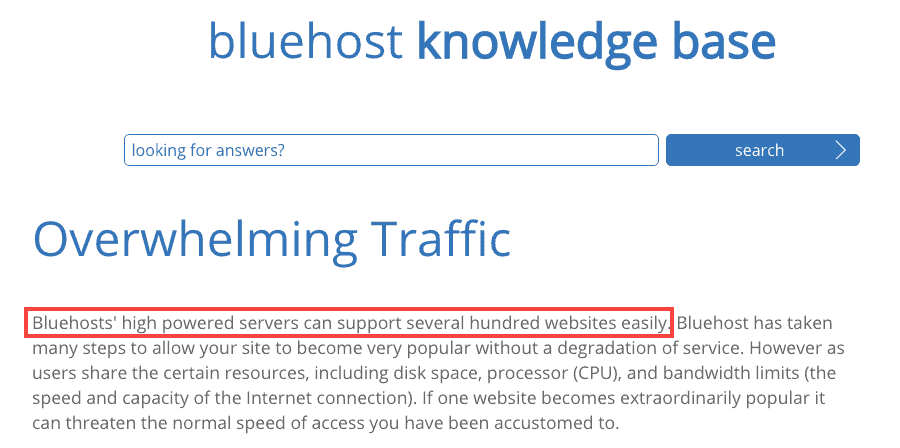 Bluehost Server Designed For Hundreds Websites