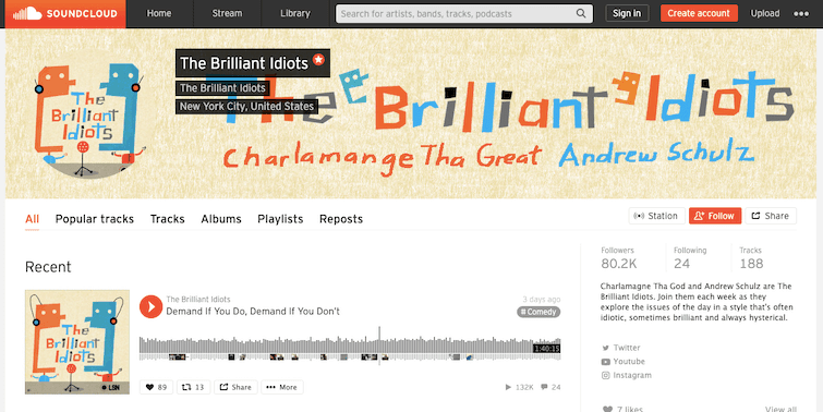 Brilliant Idiots Podcast Soundcloud