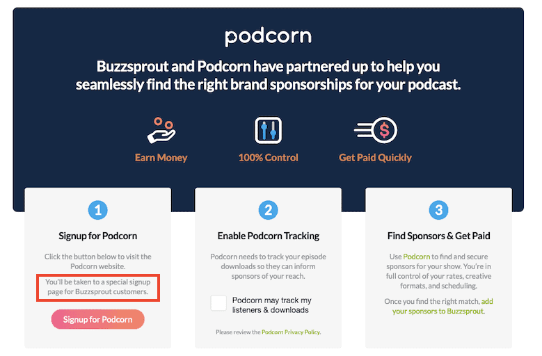 Buzzsprout Podcorn