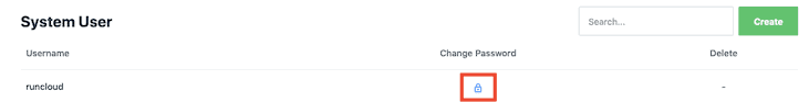 Change Runcloud System User Password