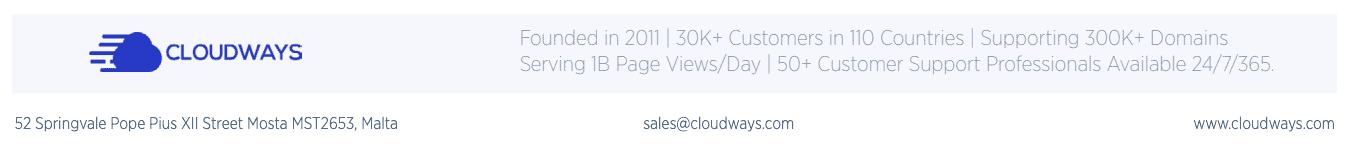 Cloudways Company Info