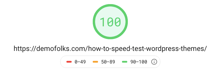 Generatepress 100 Pagespeed Score