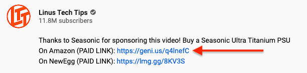 Geniuslink Short Links Youtube