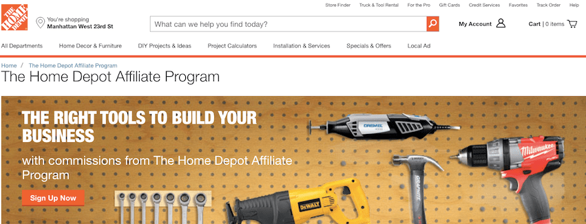 Home Depot Affiliate Program