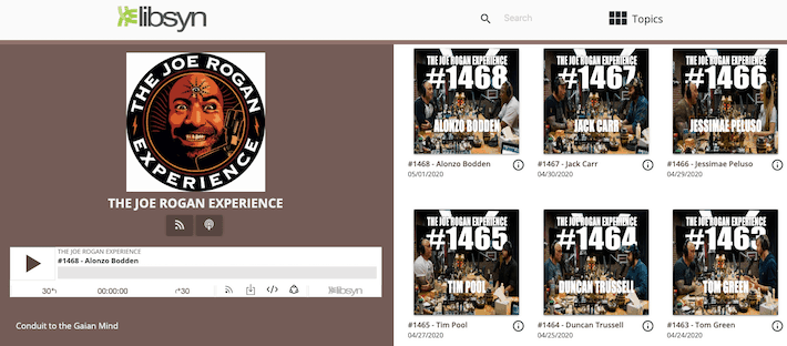 Joe Rogan Experiences Libsyn