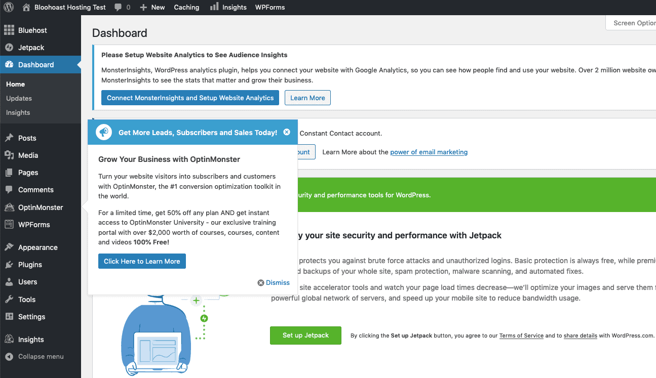 New WordPress Dashboard