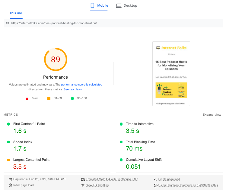 page speed after using script manager