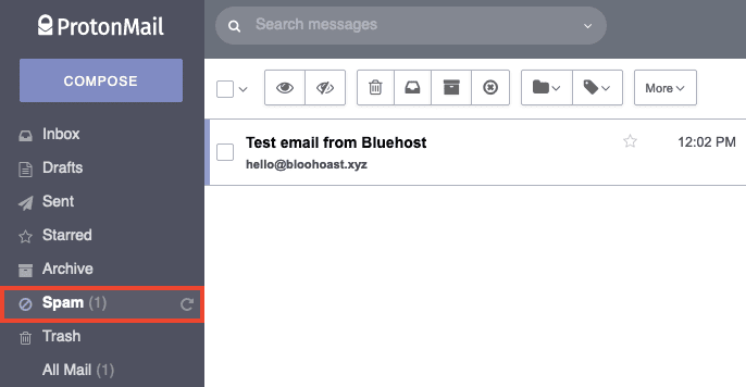 Protonmail Bluehost Email Marked As Spam
