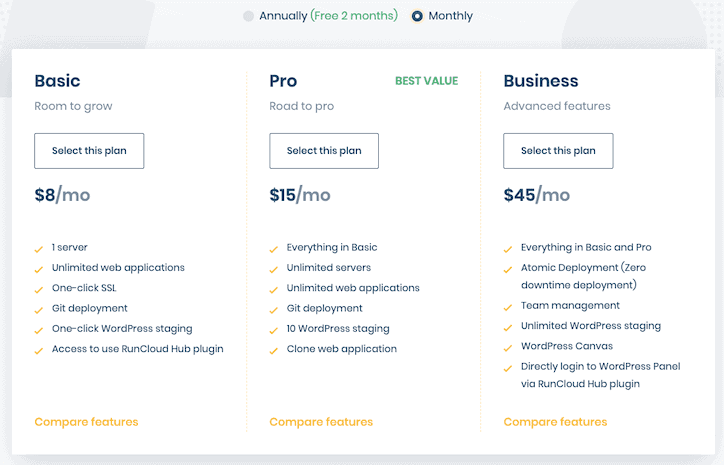 Runcloud Pricing