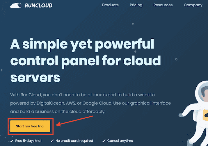 Runcloud Start Free Trial