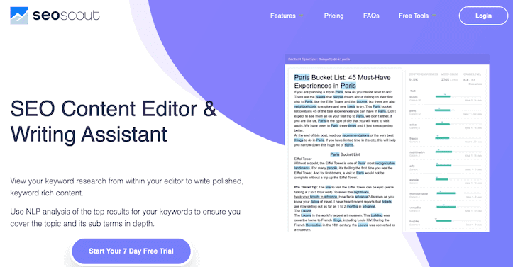 Seo Scout Seo Content Editor Writing Assistant