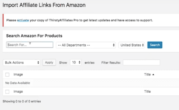 Thirsty Affiliates Pro Amazon Link Importer