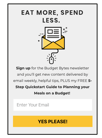 Thrive Architect Example Budget Bytes