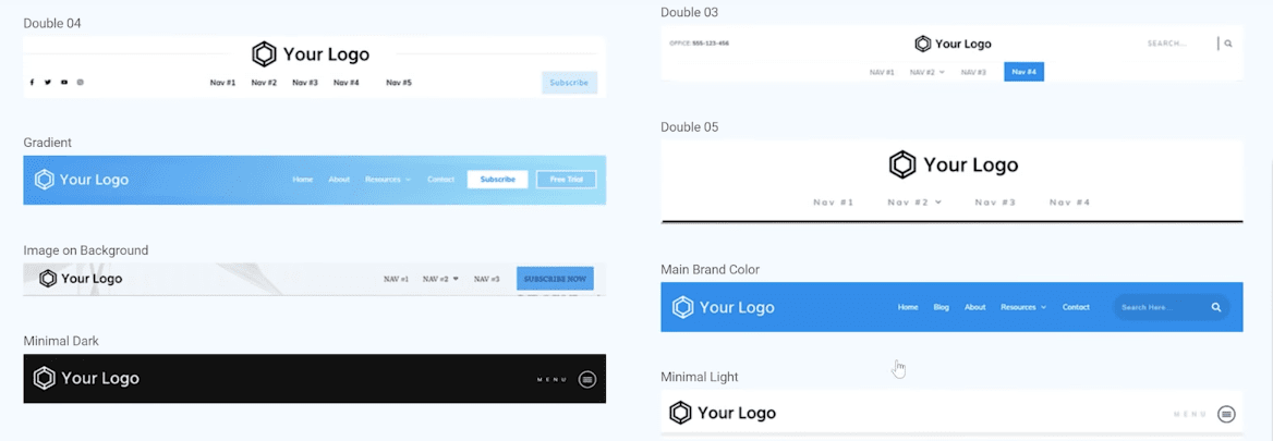 Thrive Theme Builder Header Options