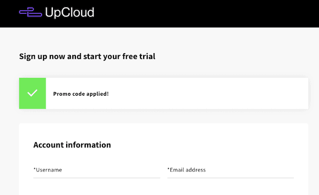 Upcloud Sign Up