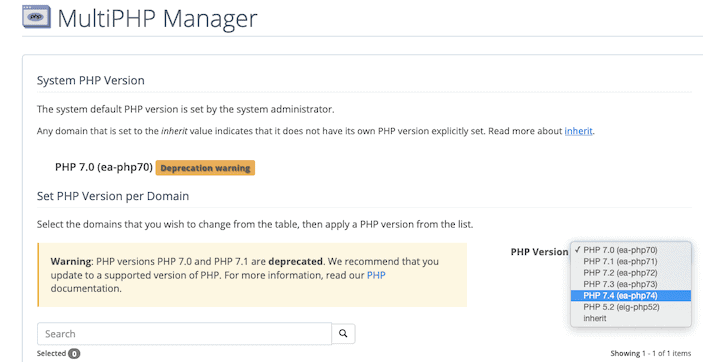 Upgrade Php Version Bluehost