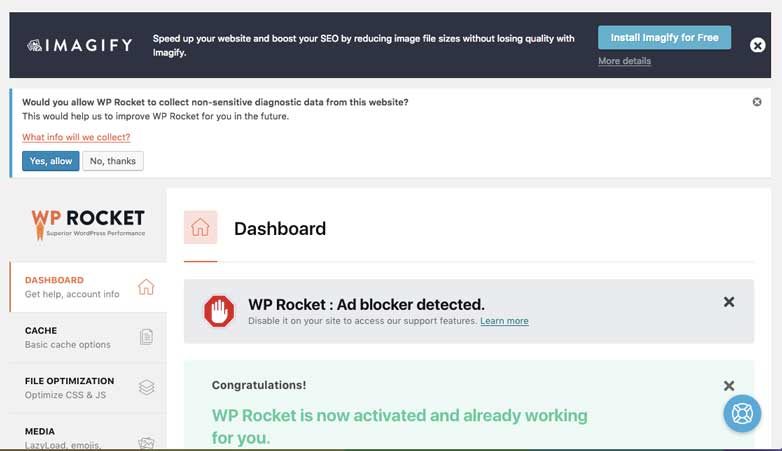 Wp rocket сбросить кэш